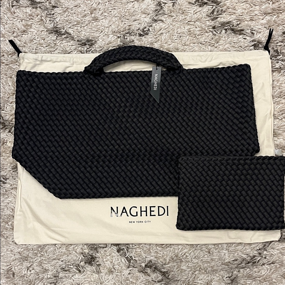 Naghedi St. Barths Large Tote bag. Ash. Charcoal gray. New with tags. - Picture 3 of 6